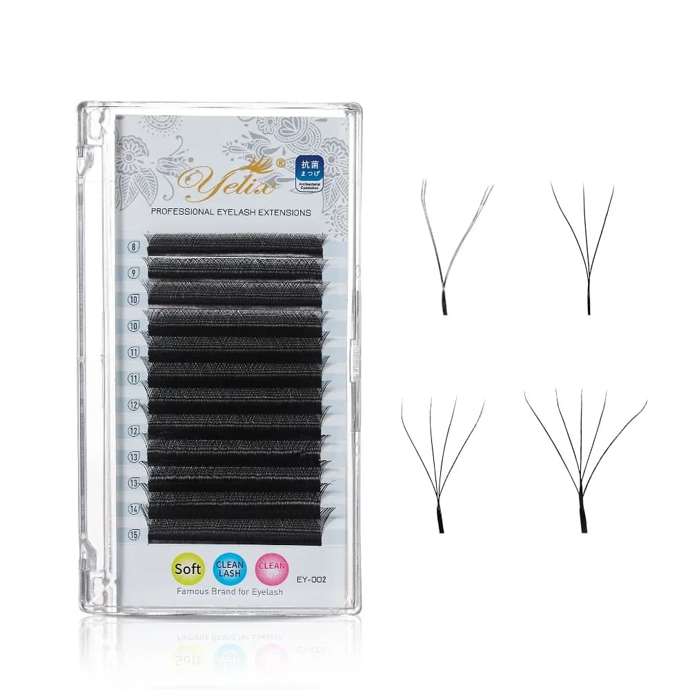 W oblik Bloom 2D-5D predgotovljene lepeze umjetnih trepavica