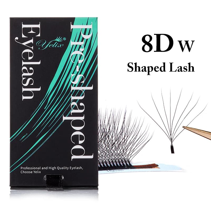 Prirodne meke 3D-8D W oblikovane unaprijed pripremljene trepavice u lepezi