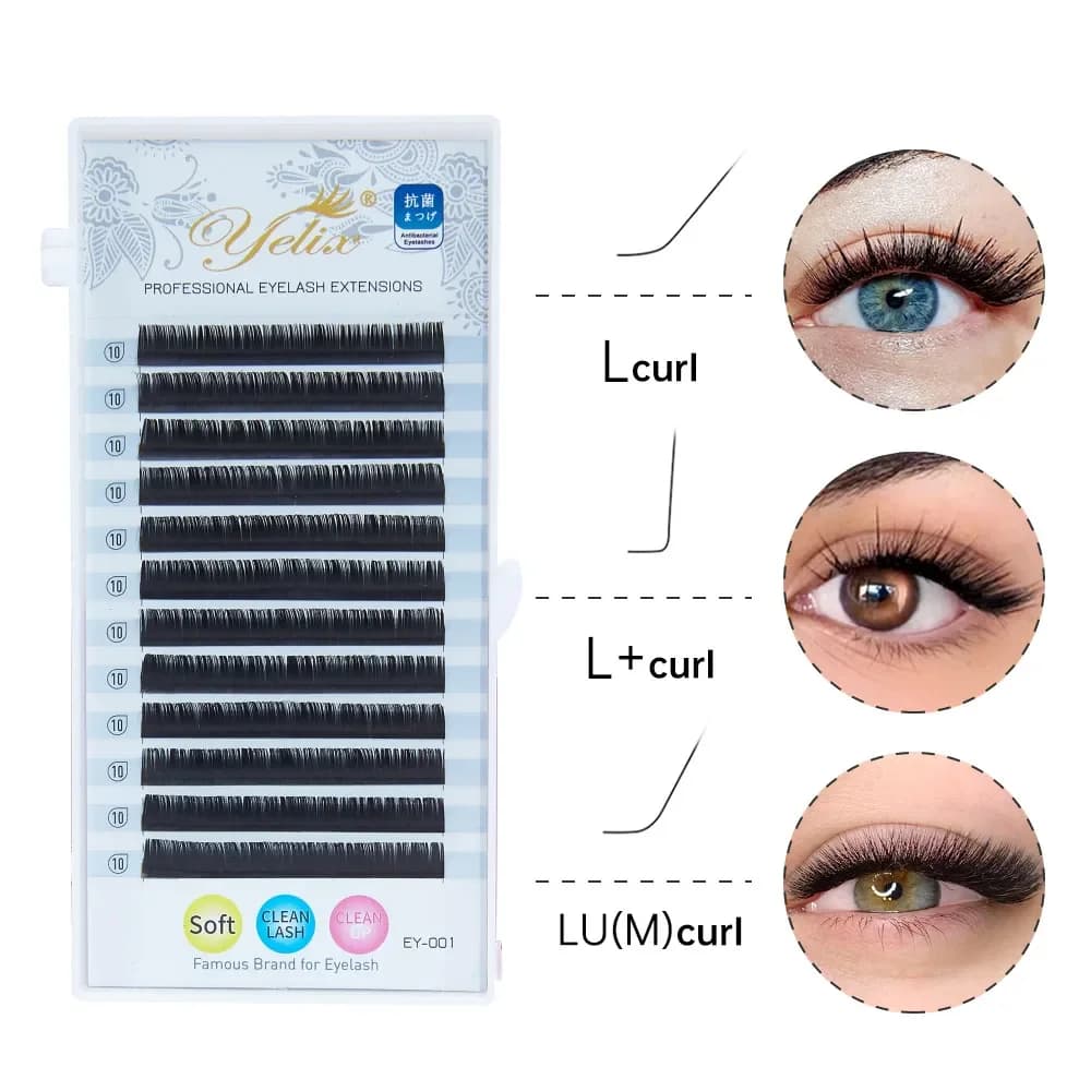 L zavoj mat mink pojedinačne ekstenzije trepavica 8-15mm