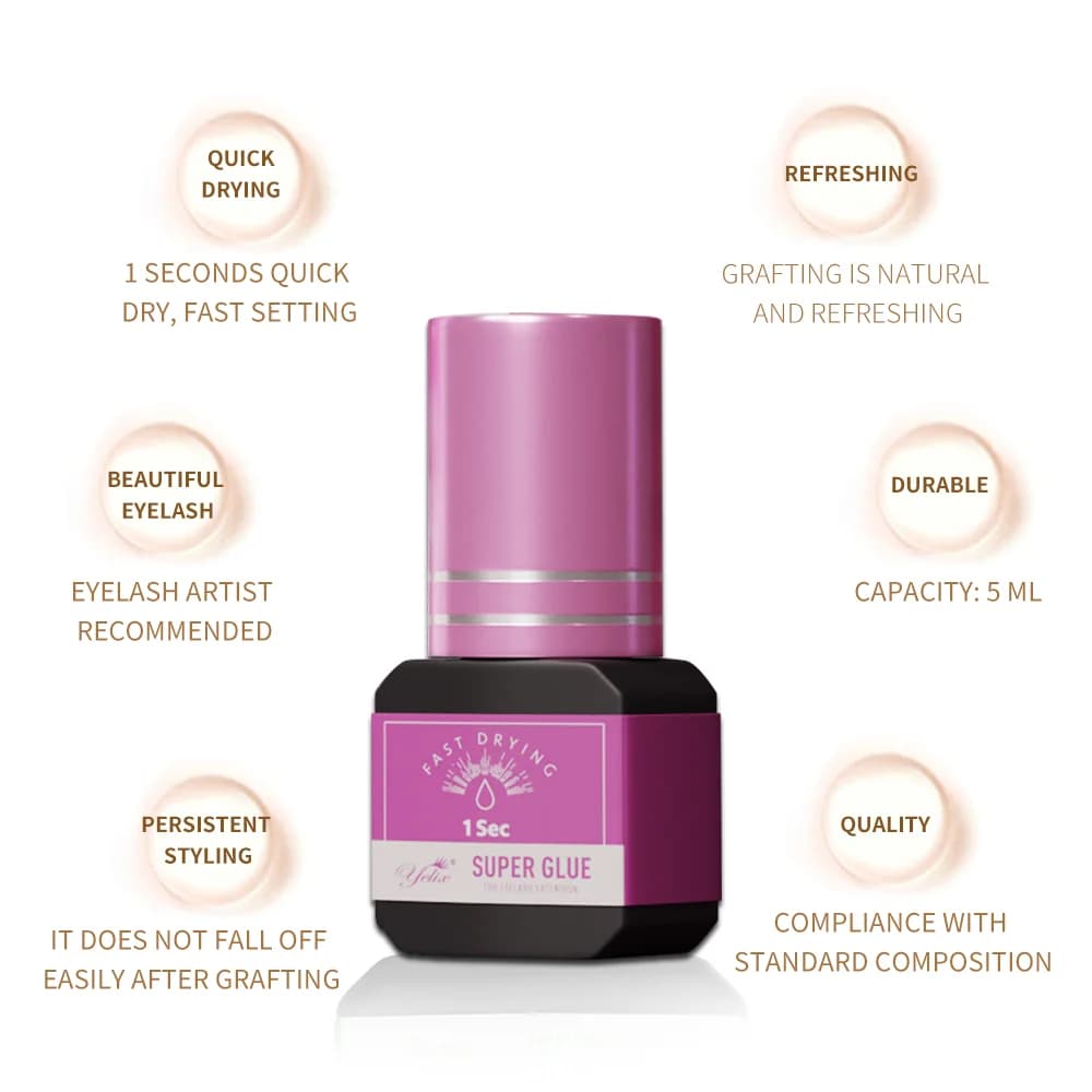 Profesionalno ljepilo za nadogradnju trepavica 5 ml, set od 3 komada