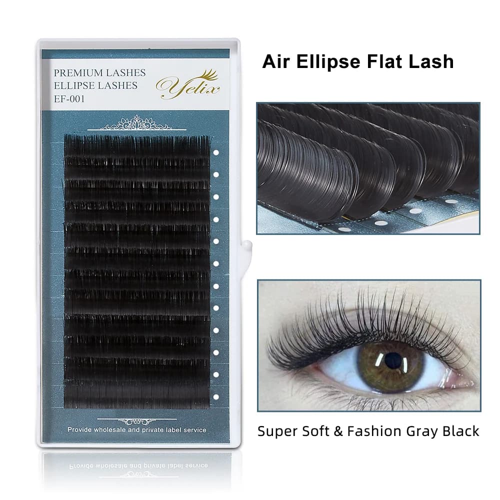 Air Flat D+ Curl eliptične ekstenzije trepavica